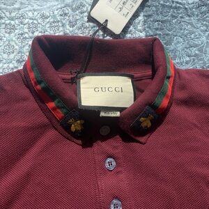 Maroon Gucci Shirt